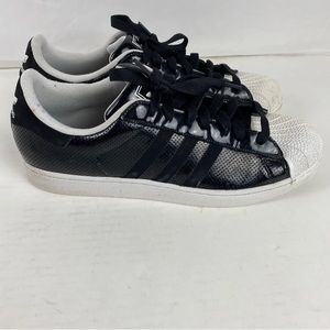 Adidas Mens Superstar G60979 Black Ivory Running Shoes Sneakers 13 Hipster